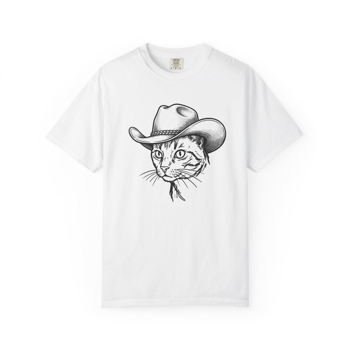 Cowboy Cat T-Shirt — Western Cat Illustration Tee