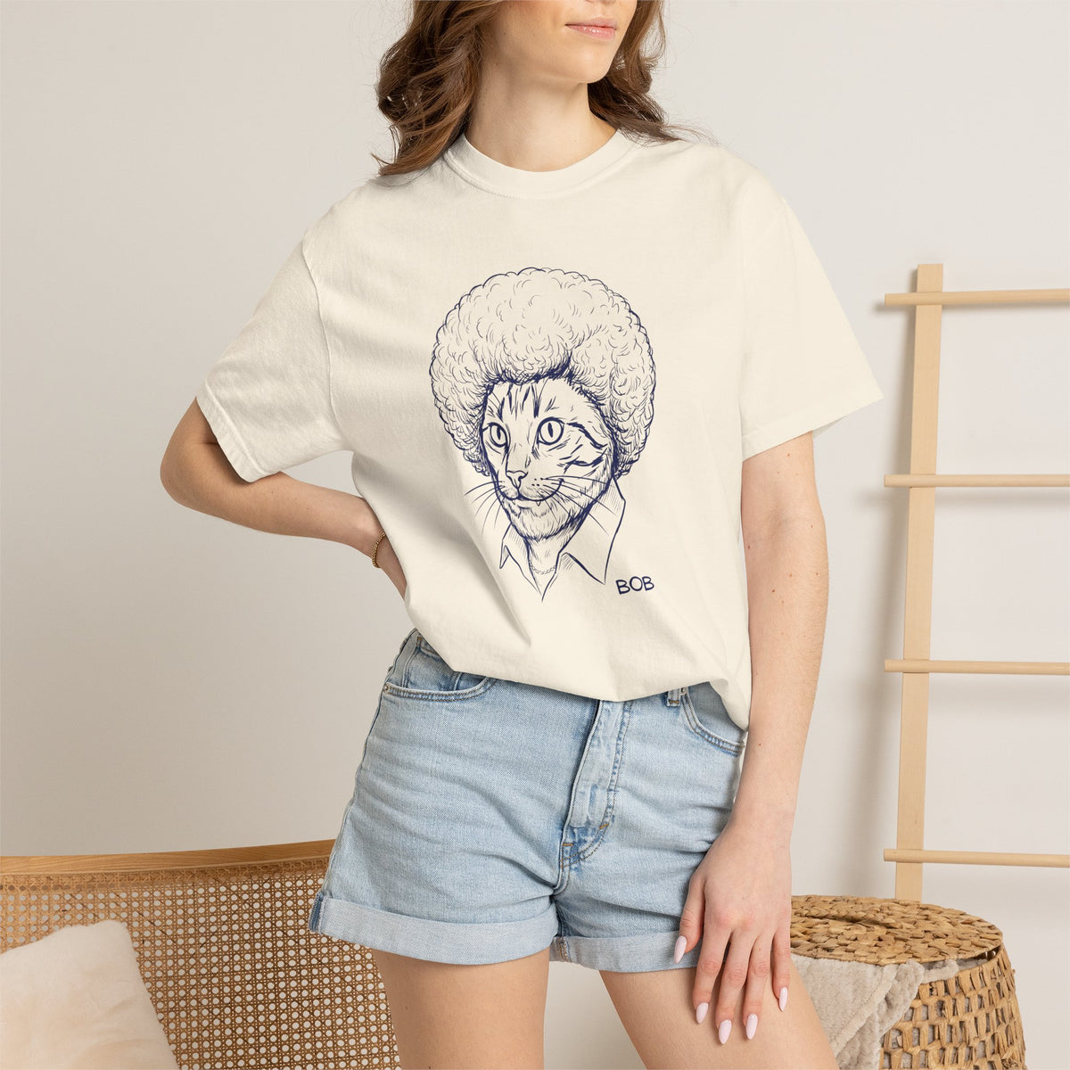 Bob the Cat - Retro Sketch Tee