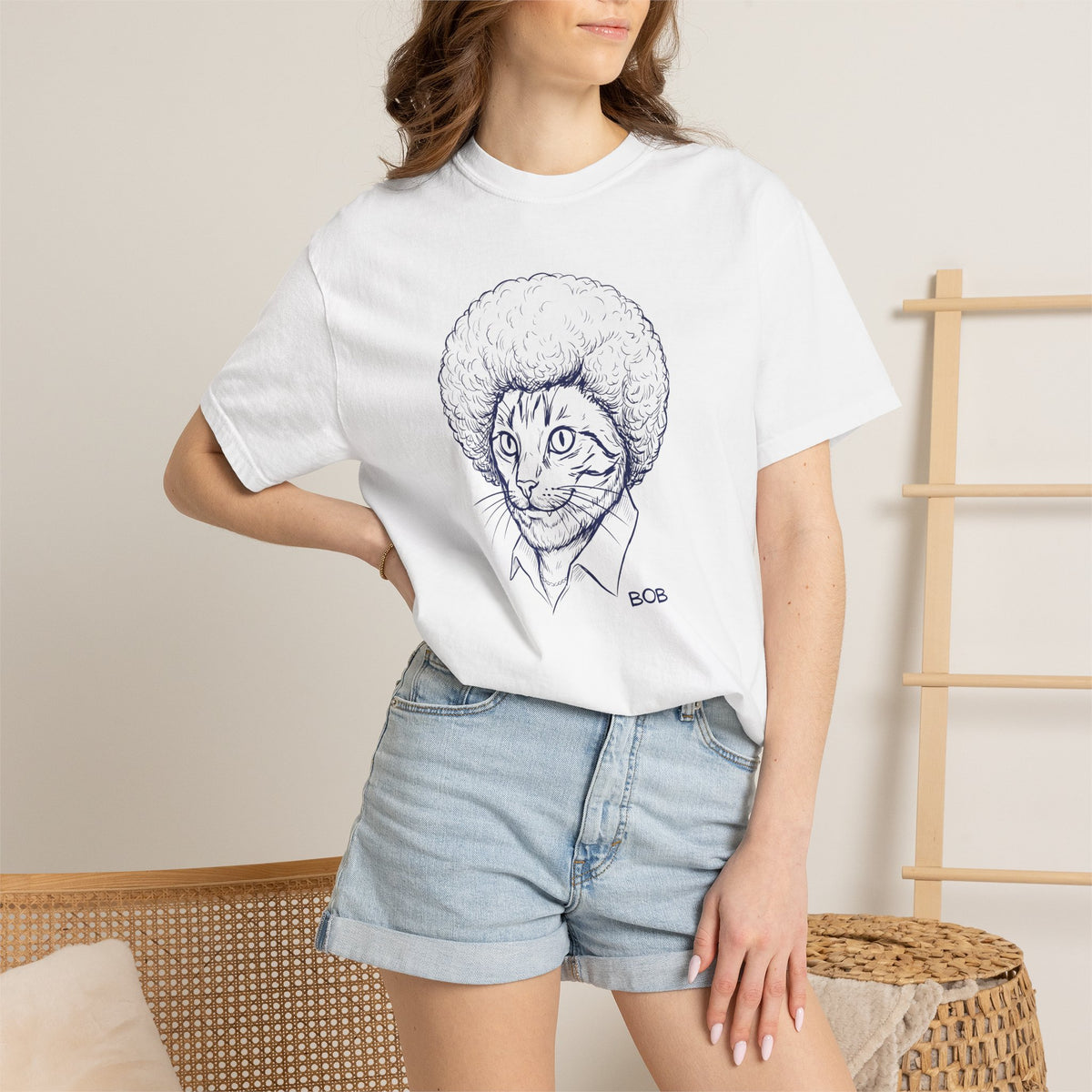 Bob the Cat - Retro Sketch Tee