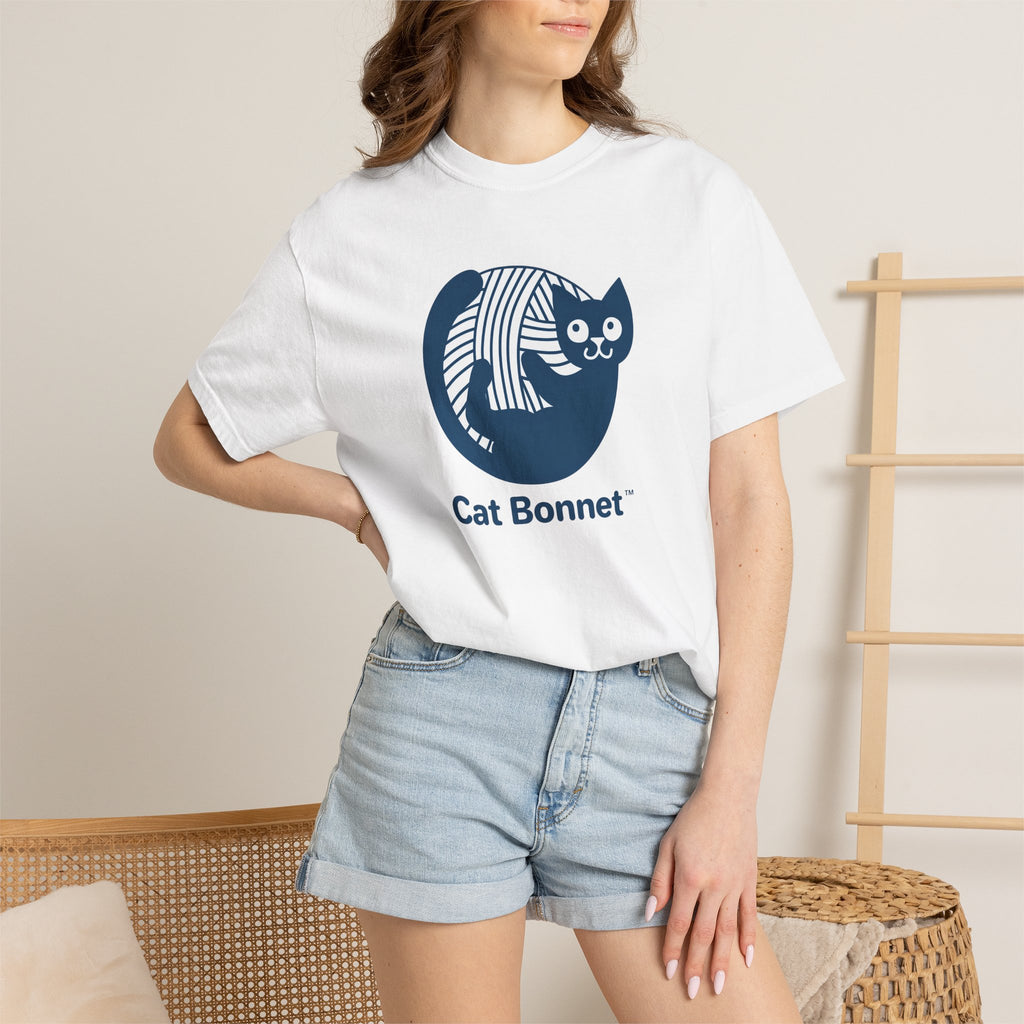 Cat Bonnet  — Cute Yarn Cat Graphic Tee