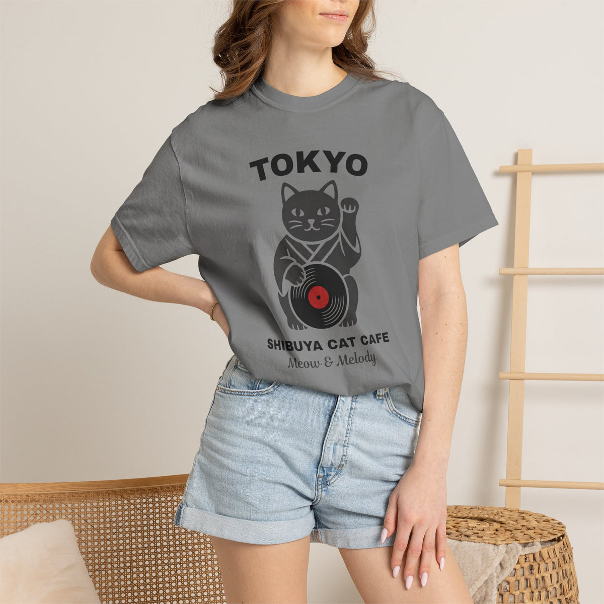 Tokyo Shibuya Cat Cafe T-Shirt — Meow & Melody Graphic Tee