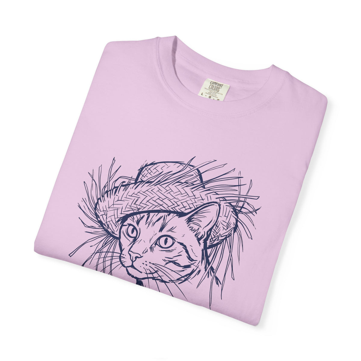 Benito Cat Proudly Wearing Classic Puerto Rican Straw Hat T-Shirt