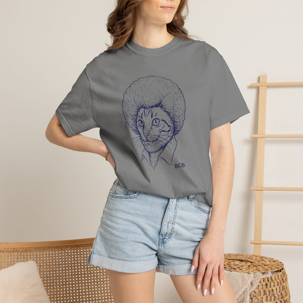 Bob the Cat - Retro Sketch Tee