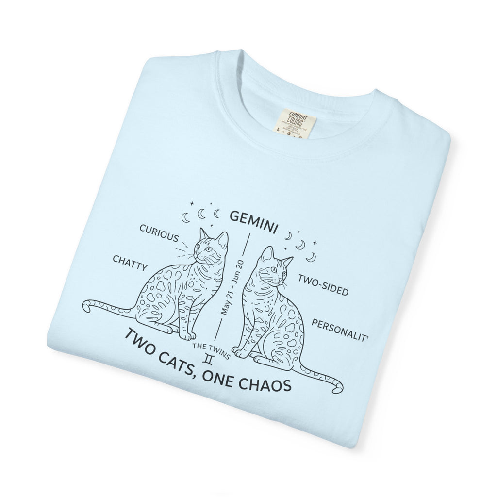 Gemini Cats T-Shirt — "Two Cats, One Chaos" Zodiac Tee