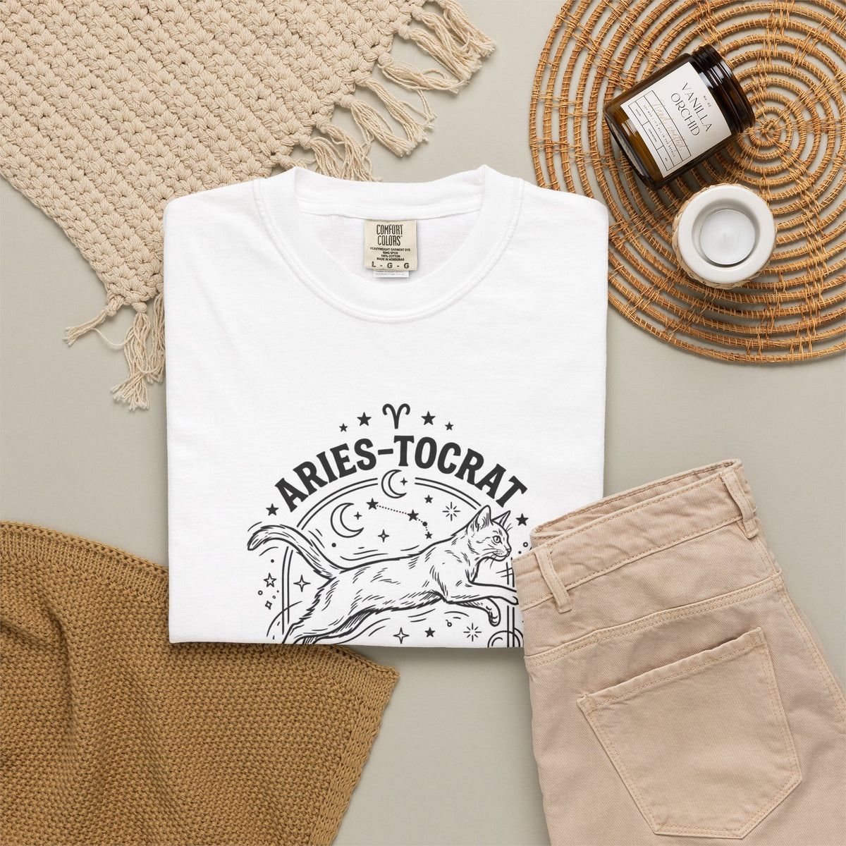Aries Zodiac T-Shirt — "Aries-tocrat" Energetic Bold Unstoppable Tee