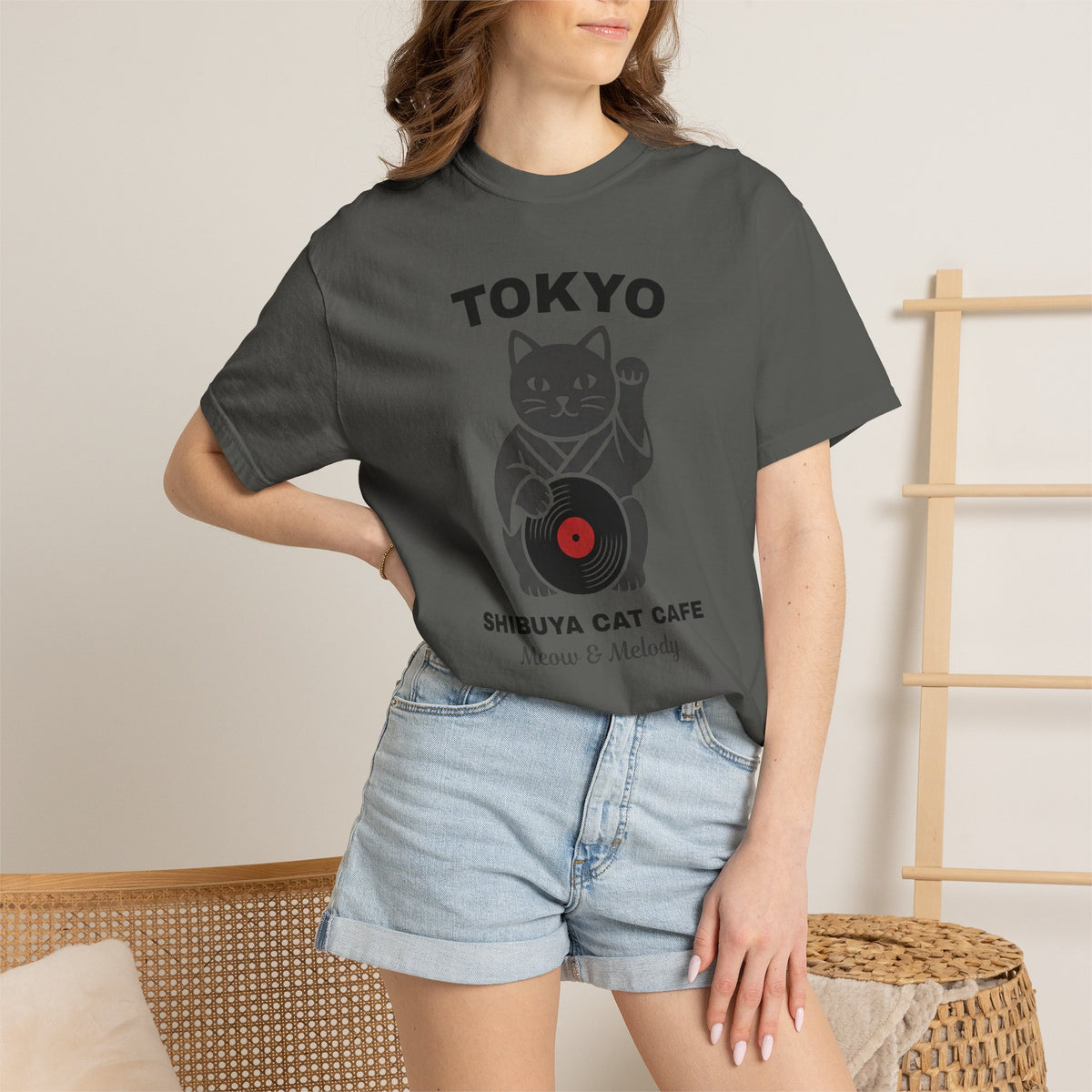 Tokyo Shibuya Cat Cafe T-Shirt — Meow & Melody Graphic Tee