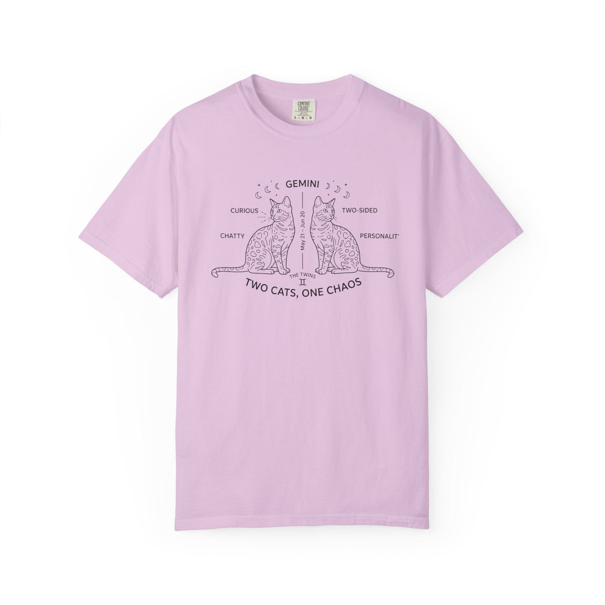 Gemini Cats T-Shirt — "Two Cats, One Chaos" Zodiac Tee