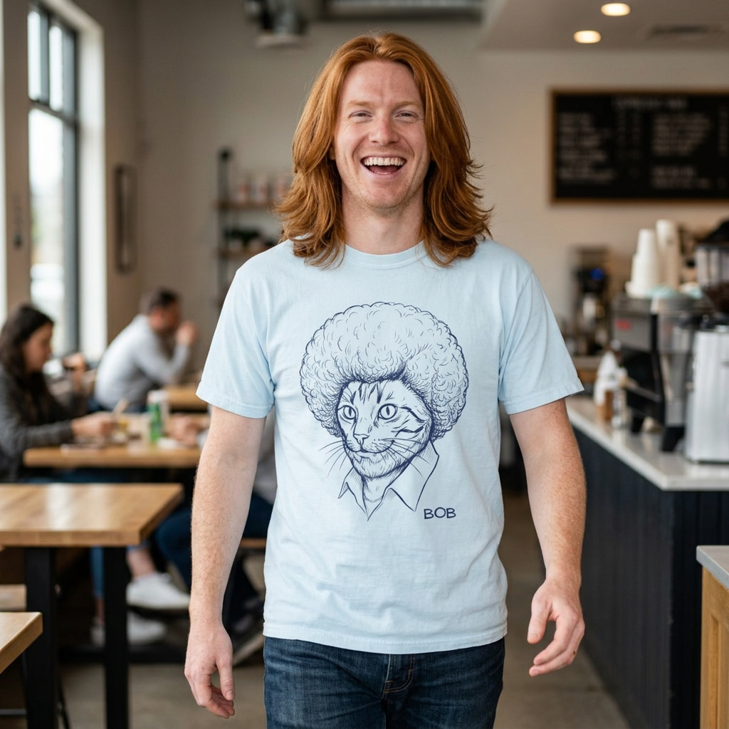 Bob the Cat - Retro Sketch Tee