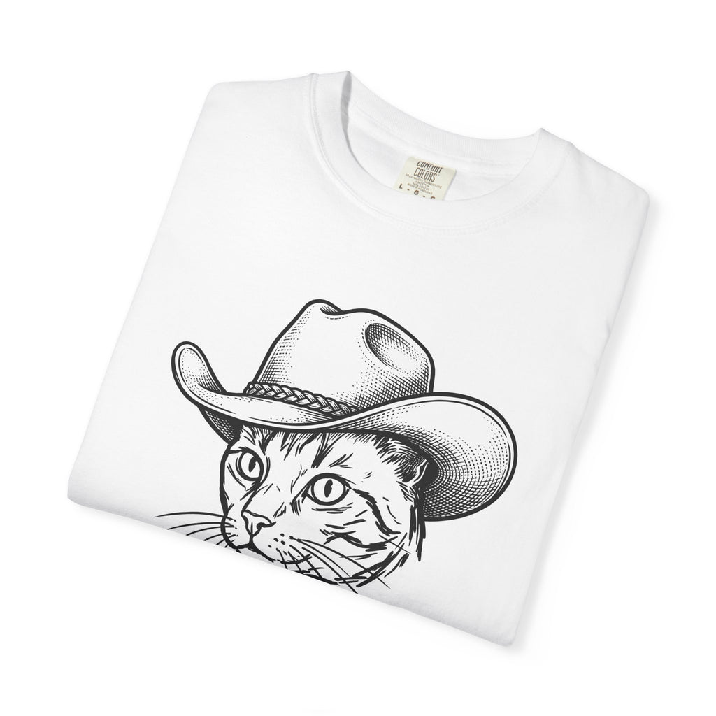 Cowboy Cat T-Shirt — Western Cat Illustration Tee