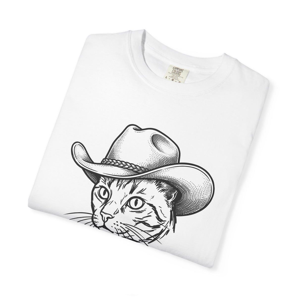 Cowboy Cat T-Shirt — Western Cat Illustration Tee