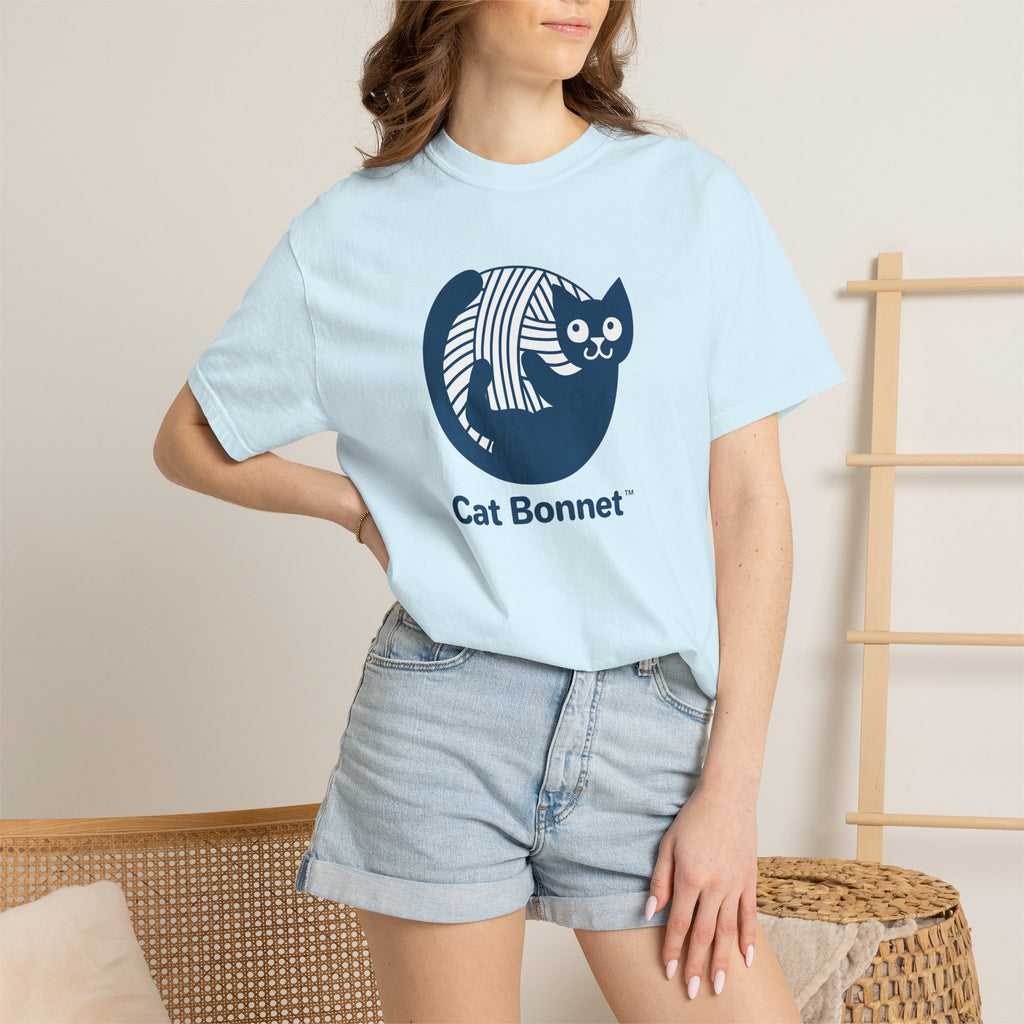 Cat Bonnet  — Cute Yarn Cat Graphic Tee