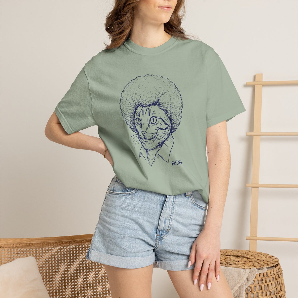 Bob the Cat - Retro Sketch Tee