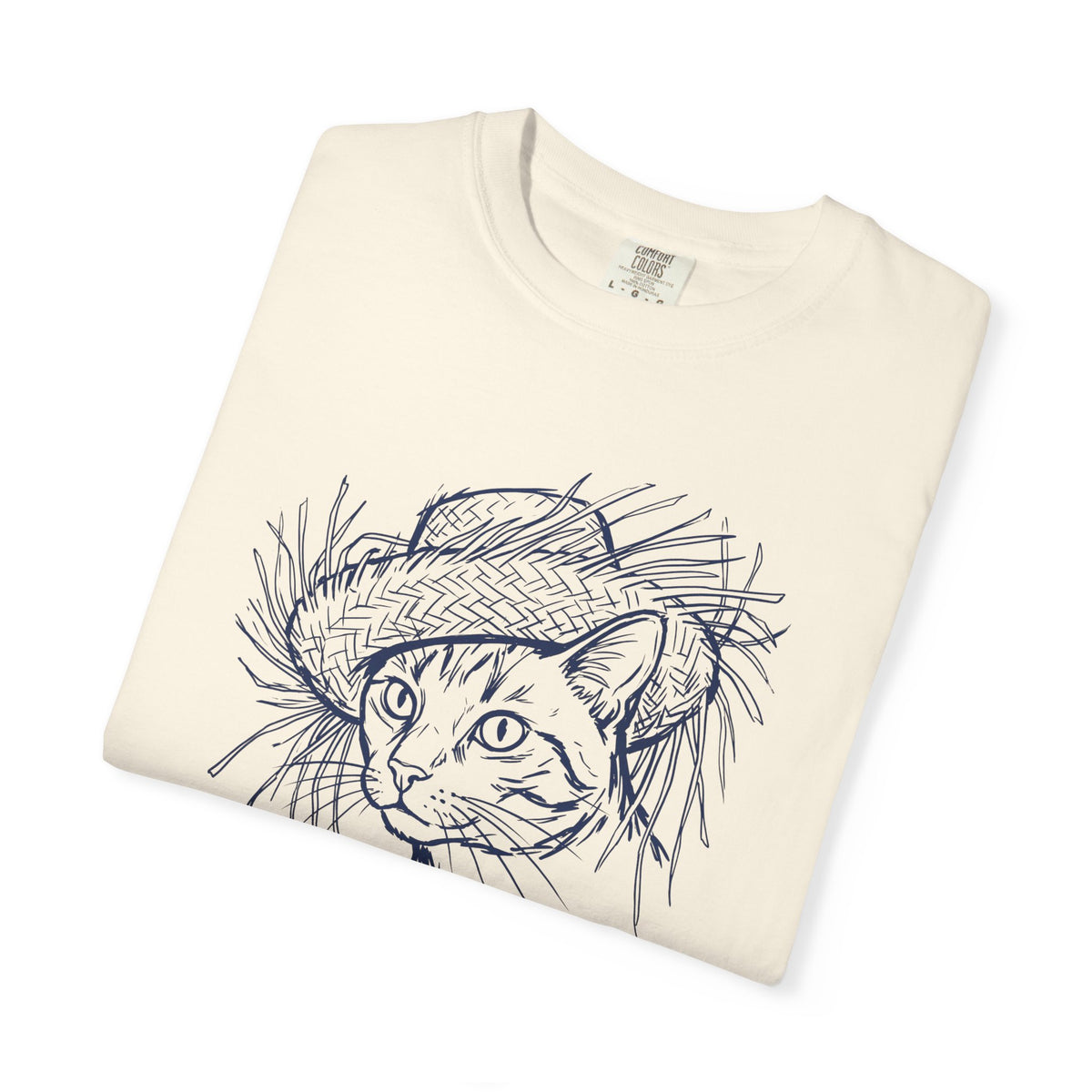 Benito Cat Proudly Wearing Classic Puerto Rican Straw Hat T-Shirt