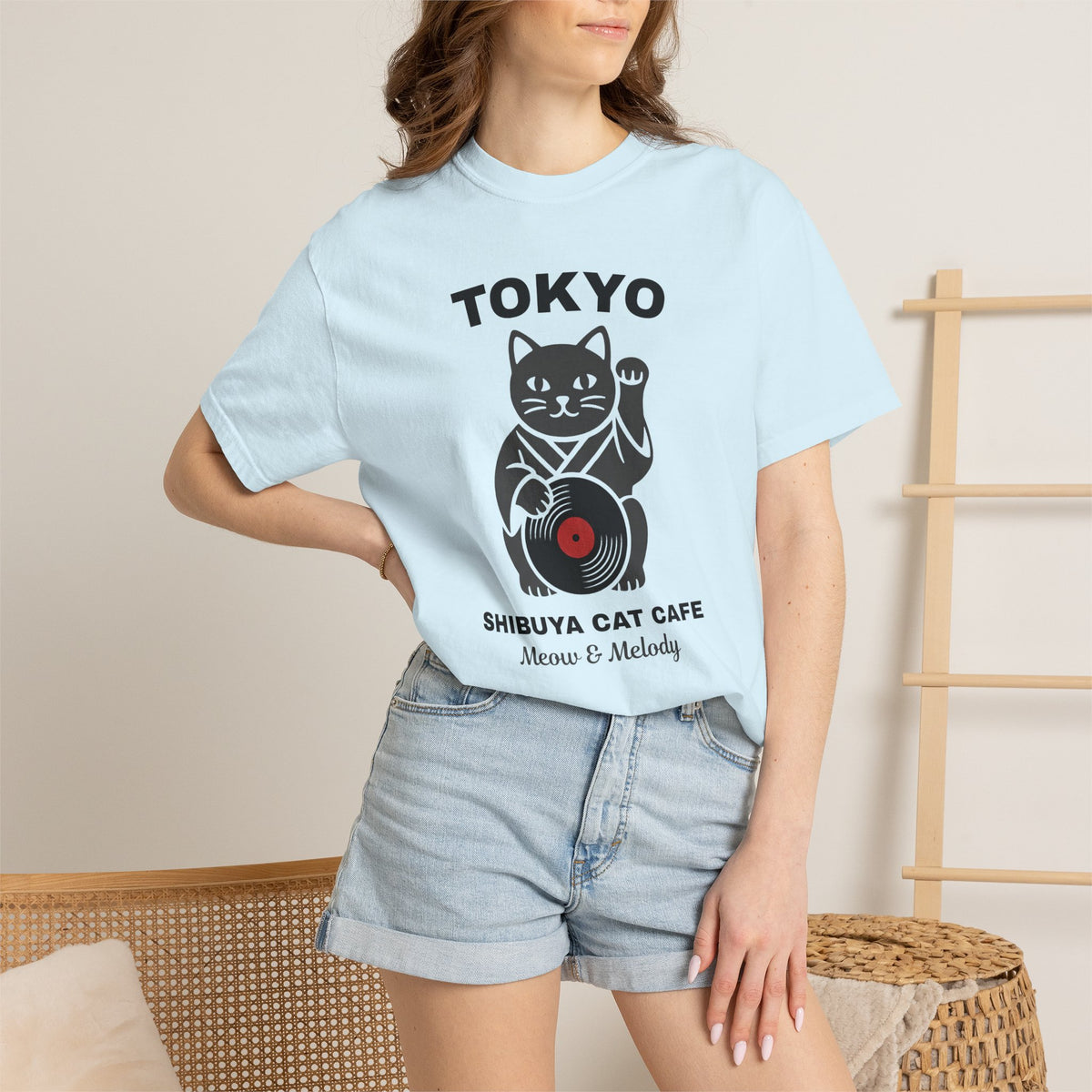 Tokyo Shibuya Cat Cafe T-Shirt — Meow & Melody Graphic Tee