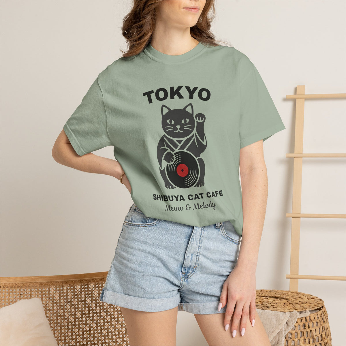 Tokyo Shibuya Cat Cafe T-Shirt — Meow & Melody Graphic Tee